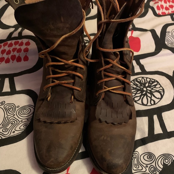 JUSTIN Brown Ladies vintage style boots(DISTRESS) - Picture 3 of 13